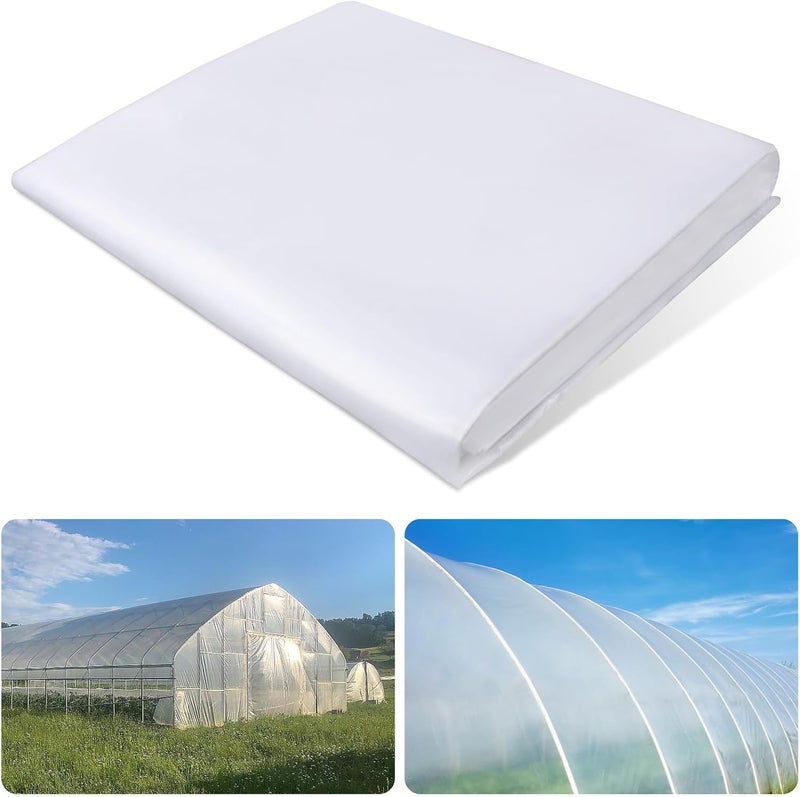 laapee 6.5x19.7Ft Clear Greenhouse Film Plastic Sheeting, Greenhouse Polyethylene Plastic Film 6 mil Thickness Replacement Cover, UV Resistant, Plant Covers Freeze Protection for Windproof Frost& Dust Proof - Image 1